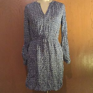 Geoprint tie dress